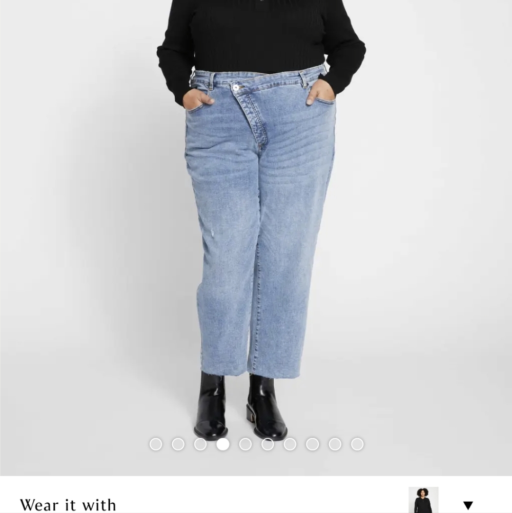 Katie highrise cross over jeans size 12 universal standard